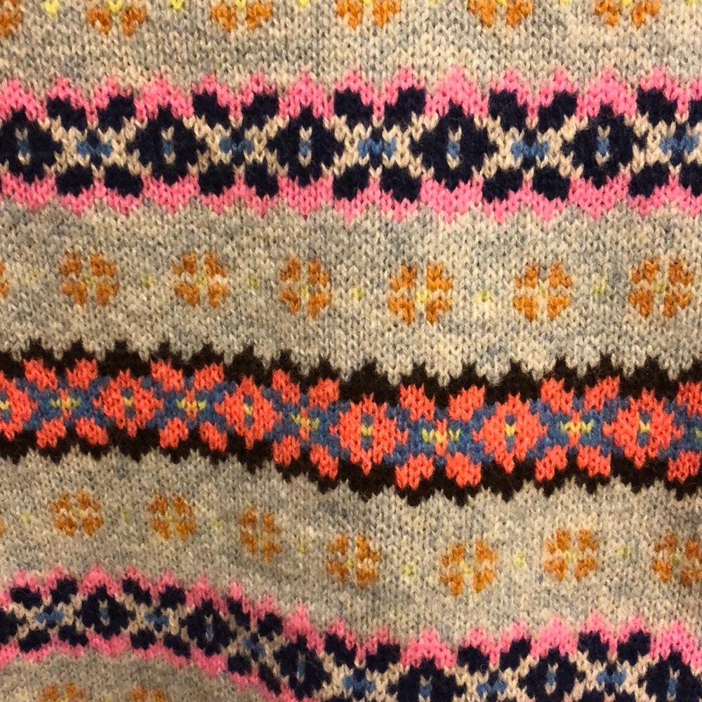 J. CREW wool patterned sweater - Picture 2 of 3
